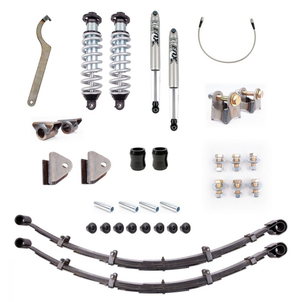 95-97 Toyota Tacoma PRO Kit w/Expedition Leaf Springs UCA Spring and Shackle Hangers and Fox Shocks All Pro Off Road