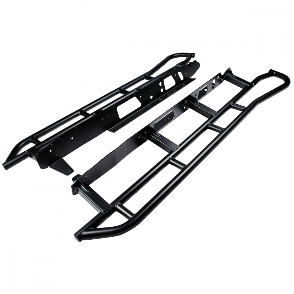 Tacoma Rock Sliders Black Powdercoat without Fill Plates 05-18 Toyota Tacoma Access Cab Long Bed/Double Cab Short Bed All Pro Off Road