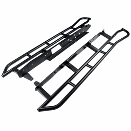 Tacoma Rock Sliders Black Powdercoat without Fill Plates 05-18 Toyota Tacoma and Double Cab Long Bed Black All Pro Off Road