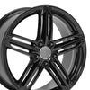 18" Replica Wheel AU12 Fits Audi RS6 Rim 18x8 Black Wheel ET35