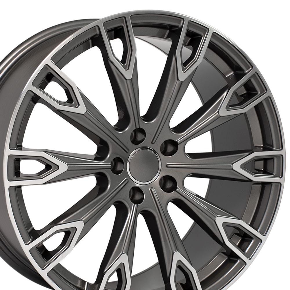 20" Replica Wheel AU32 Fits Audi Q Series Rim 20x9 Gunmetal Mach'd Wheel