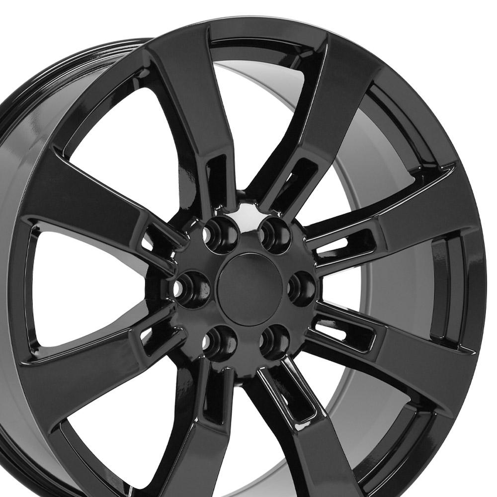 22" Replica Wheel CA82 Fits Cadillac Escalade Rim 22x9 Black Wheel
