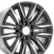 Cargar imagen en el visor de la galería, 20" Replica Wheel fits Cadillac Escalade - CA91 Gunmetal with Polished Face 20x9