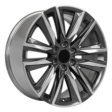 Cargar imagen en el visor de la galería, 22" Replica Wheel fits Cadillac Escalade - CA91 Gunmetal with Polished Face 22x9