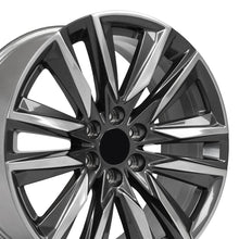 Cargar imagen en el visor de la galería, 22" Replica Wheel fits Cadillac Escalade - CA91 Gunmetal with Polished Face 22x9