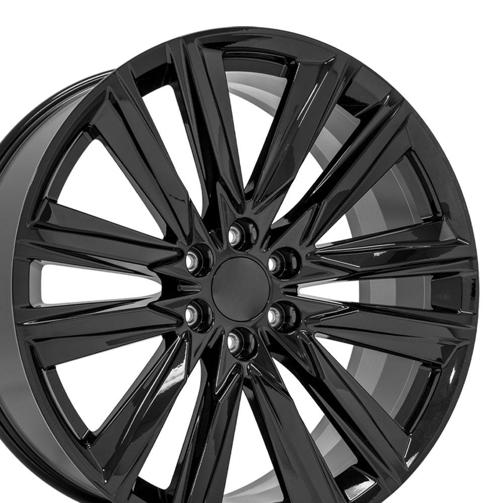 24" Replica Wheel fits Cadillac Escalade - CA91 Black 24x10