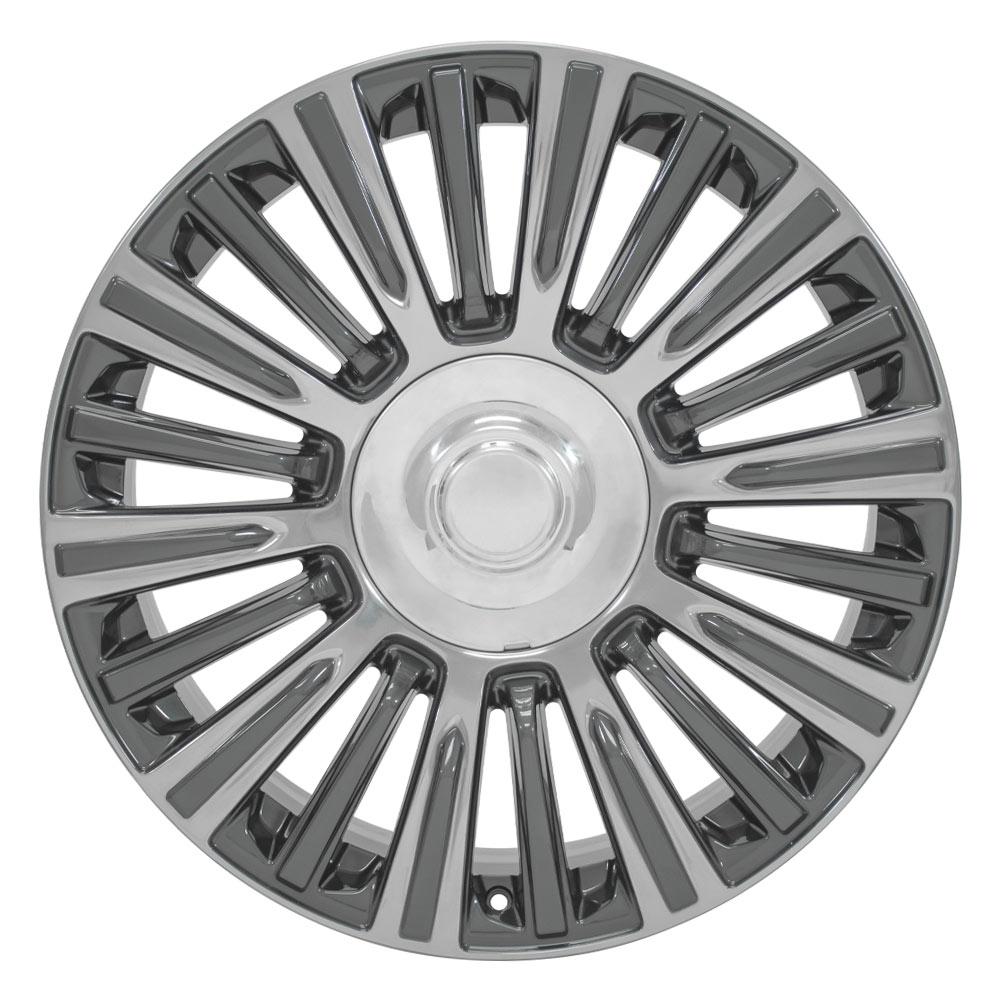 22" Replica Wheel fits Cadillac Escalade - CA92 Gunmetal with Polished Face 22x9