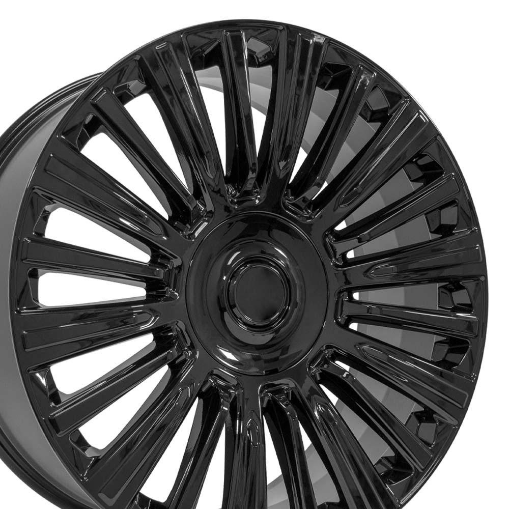24" Replica Wheel fits Cadillac Escalade - CA92 Black 24x10