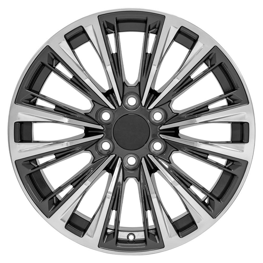 20" Replica Wheel fits Cadillac Escalade - CA93 Gunmetal with Polished Face 20x9