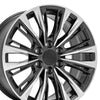 20" Replica Wheel fits Cadillac Escalade - CA93 Gunmetal with Polished Face 20x9