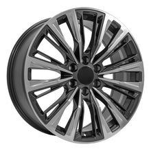 Cargar imagen en el visor de la galería, 22" Replica Wheel fits Cadillac Escalade - CA93 Gunmetal with Polished Face 22x9