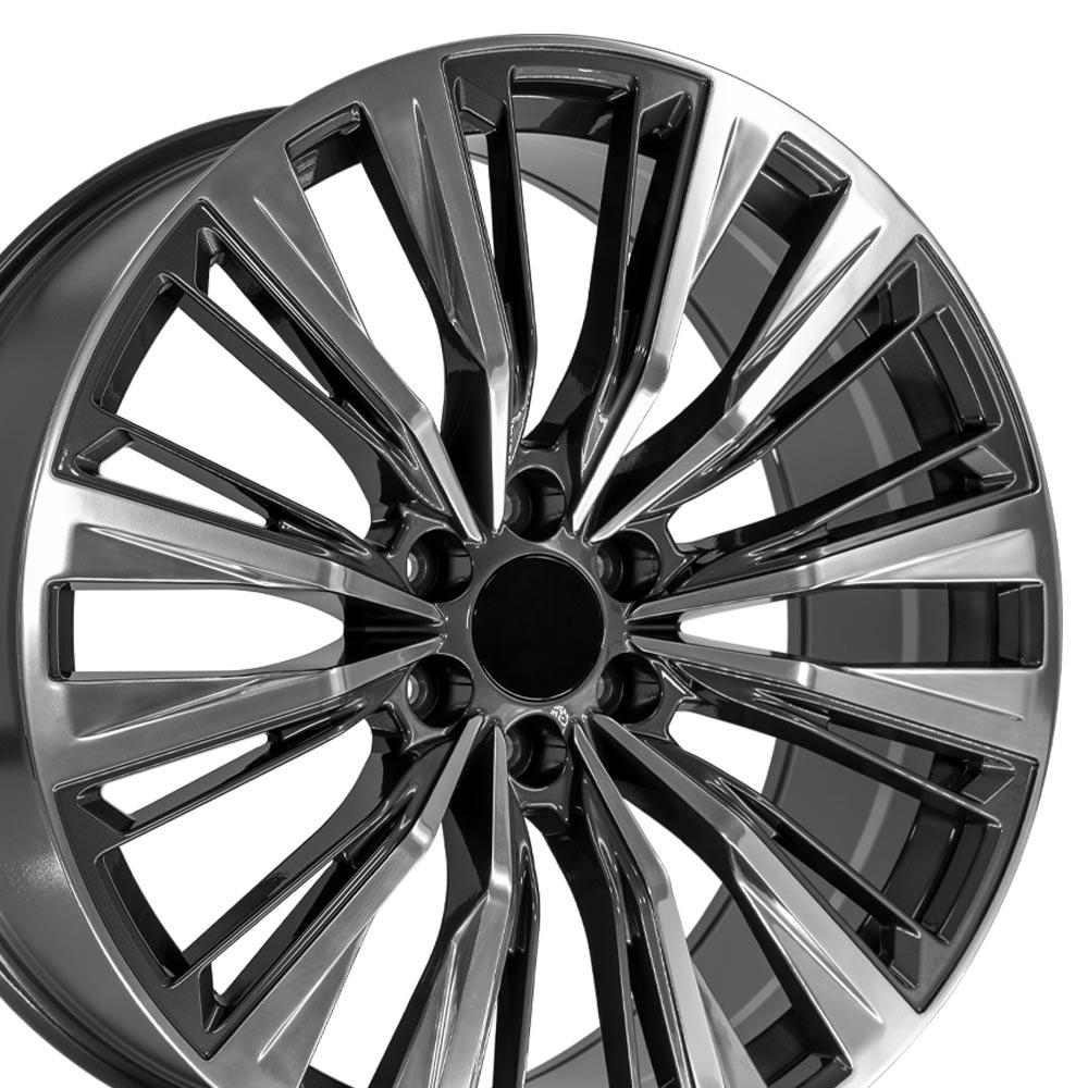 24" Replica Wheel fits Cadillac Escalade - CA93 Gunmetal with Polished Face 24x10