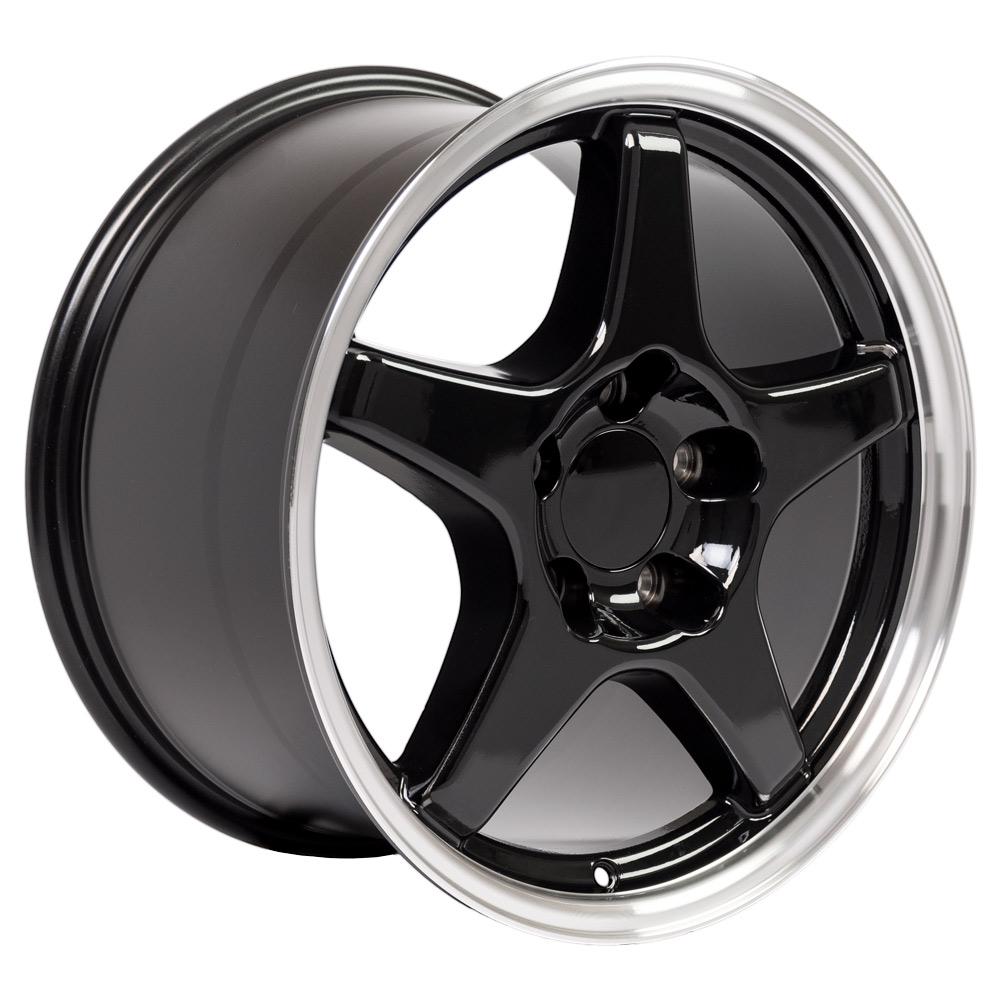 17" Replica Wheel CV01 Fits Chevrolet Corvette - ZR1 Rim 17x9.5 Black Wheel