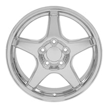 Cargar imagen en el visor de la galería, 17" Replica Wheel CV01 Fits Chevrolet Corvette - ZR1 Rim 17x9.5 Chrome Wheel
