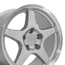 Cargar imagen en el visor de la galería, 17" Replica Wheel CV01 Fits Chevrolet Corvette - ZR1 Rim 17x9.5 Silver Wheel