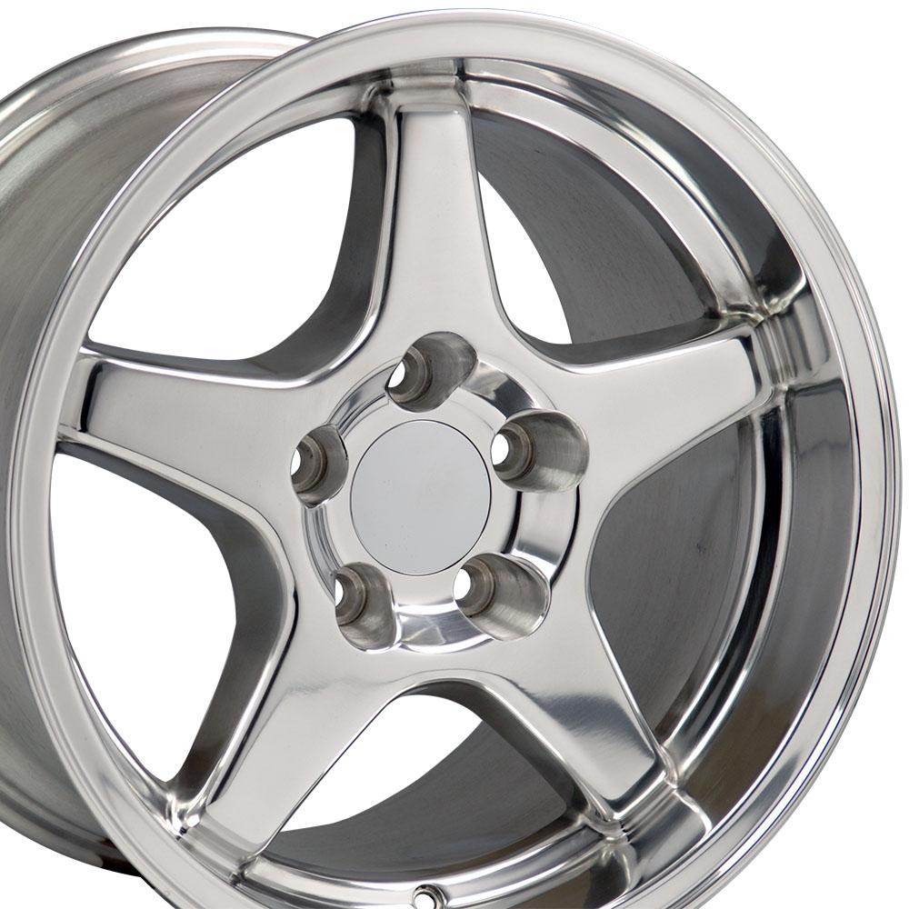 17" Replica Wheel CV01 Fits Chevrolet Corvette - ZR1 Rim 17x11 Polished Wheel