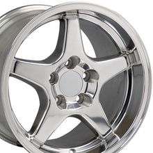 Cargar imagen en el visor de la galería, 17" Replica Wheel CV01 Fits Chevrolet Corvette - ZR1 Rim 17x11 Polished Wheel