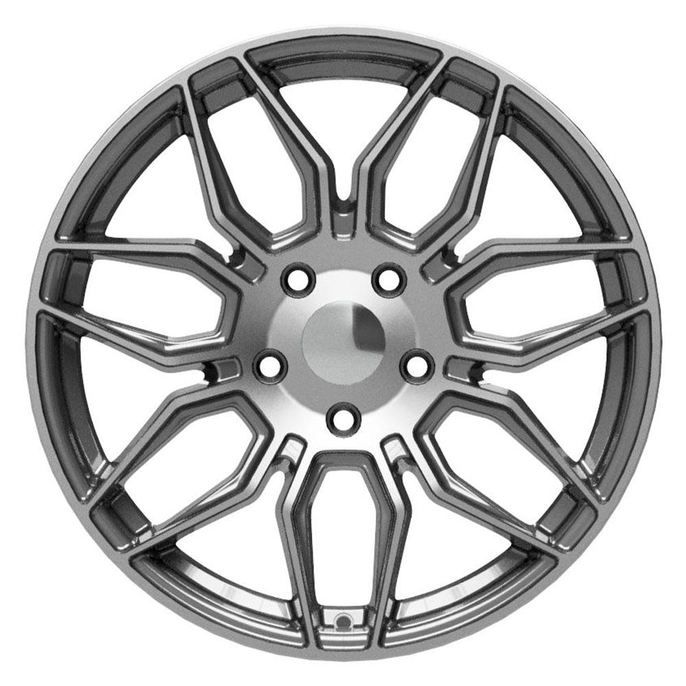 18" Replica Wheel fits Chevrolet C7 Corvette - CV03C Gunmetal Machined 18x8.5