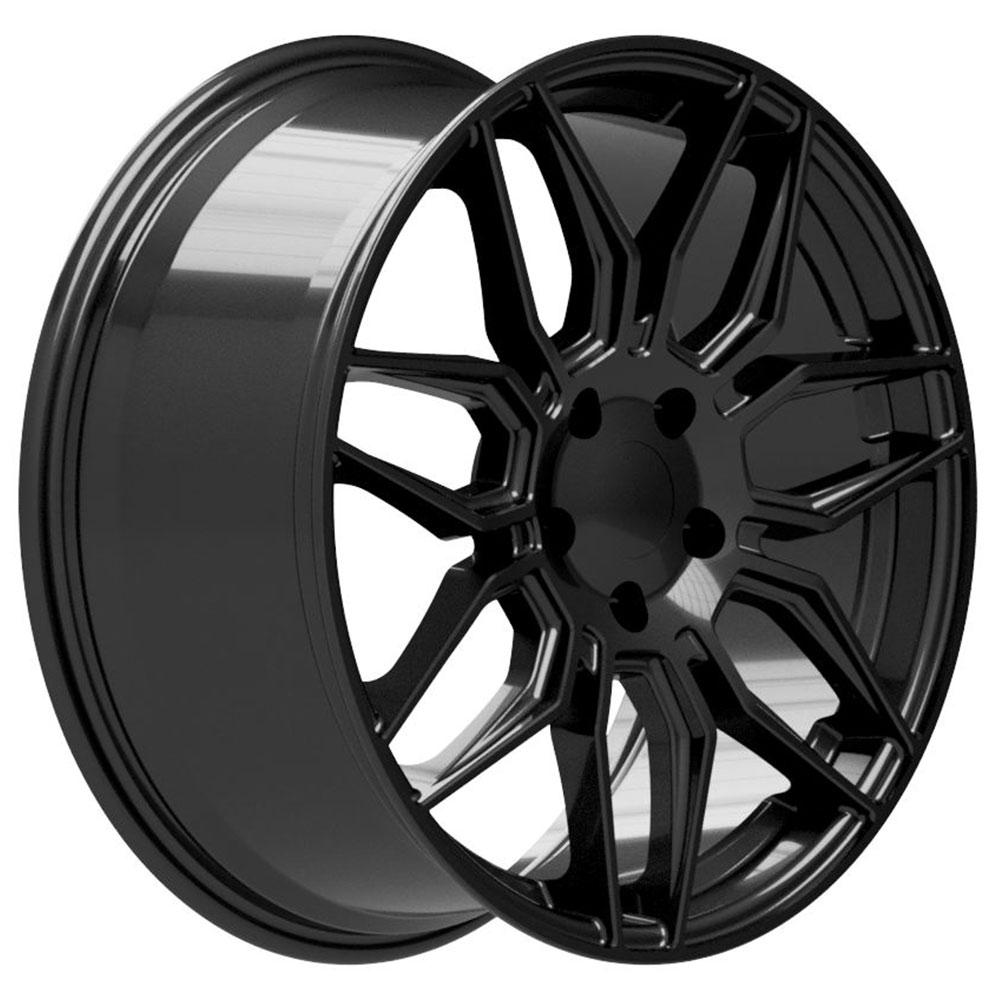 19" Replica Wheel fits Chevrolet C8 Corvette - CV03D Black 19x8.5
