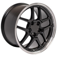 Cargar imagen en el visor de la galería, 18" Replica Wheel CV04 Fits Chevrolet Corvette - C5 Z06 Rim 18x10.5 Black Wheel