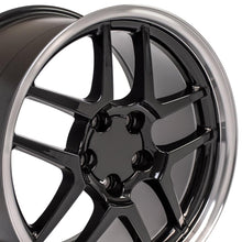 Cargar imagen en el visor de la galería, 18" Replica Wheel CV04 Fits Chevrolet Corvette - C5 Z06 Rim 18x10.5 Black Wheel