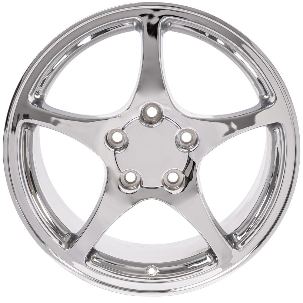 17" Replica Wheel CV05 Fits Chevrolet Corvette - C5 Rim 17x8.5 Chrome Wheel