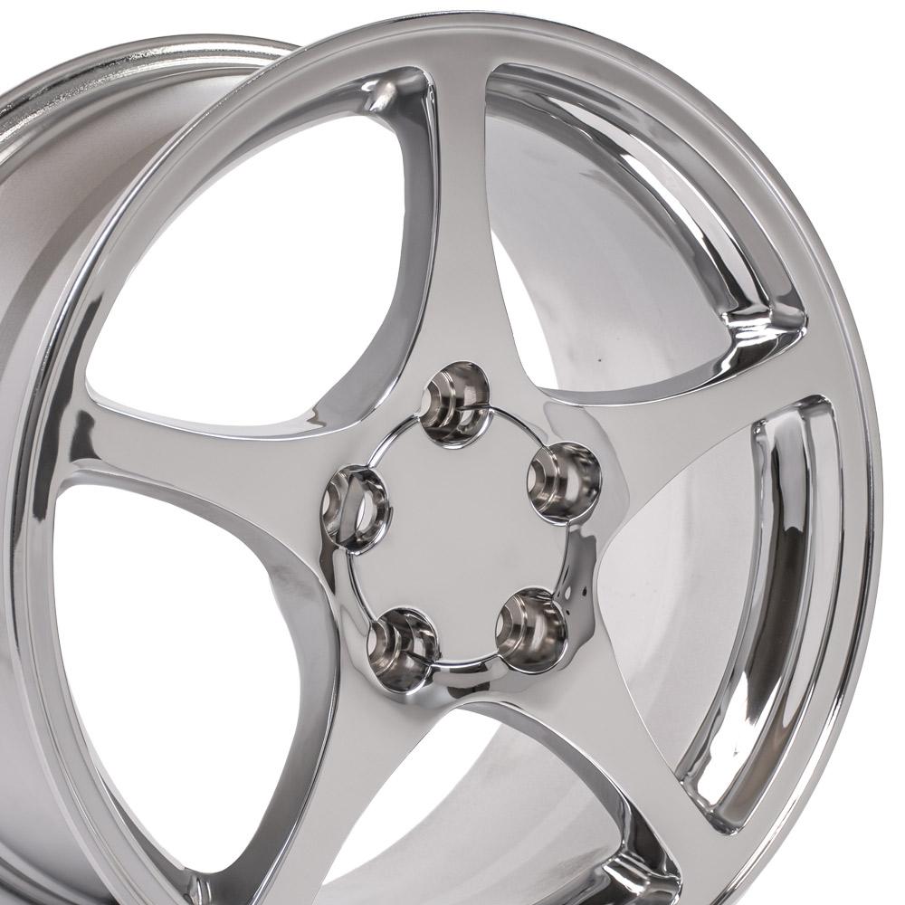 17" Replica Wheel CV05 Fits Chevrolet Corvette - C5 Rim 17x8.5 Chrome Wheel