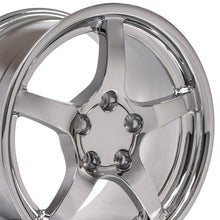 Cargar imagen en el visor de la galería, 18" Replica Wheel CV05 Fits Chevrolet Corvette - C5 Rim 18x9.5 Deep Dish Chrome Wheel