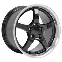 Cargar imagen en el visor de la galería, 18" Replica Wheel CV05 Fits Chevrolet Corvette - C5 Rim 18x10.5 Deep Dish Black Wheel