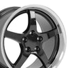 18" Replica Wheel CV05 Fits Chevrolet Corvette - C5 Rim 18x10.5 Deep Dish Black Wheel