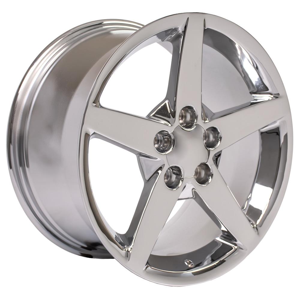 19" Replica Wheel CV06 Fits Chevrolet Corvette - C6 Rim 19x10 Chrome Wheel