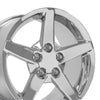 17" Replica Wheel CV06 Fits Chevrolet Corvette - C6 Rim 17x9.5 Chrome Wheel