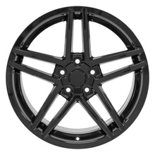 Cargar imagen en el visor de la galería, 19" Replica Wheel CV07B Fits Chevrolet Corvette - C6 Z06 Rim 19x10 Black Wheel