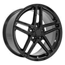 Cargar imagen en el visor de la galería, 19" Replica Wheel CV07B Fits Chevrolet Corvette - C6 Z06 Rim 19x10 Black Wheel
