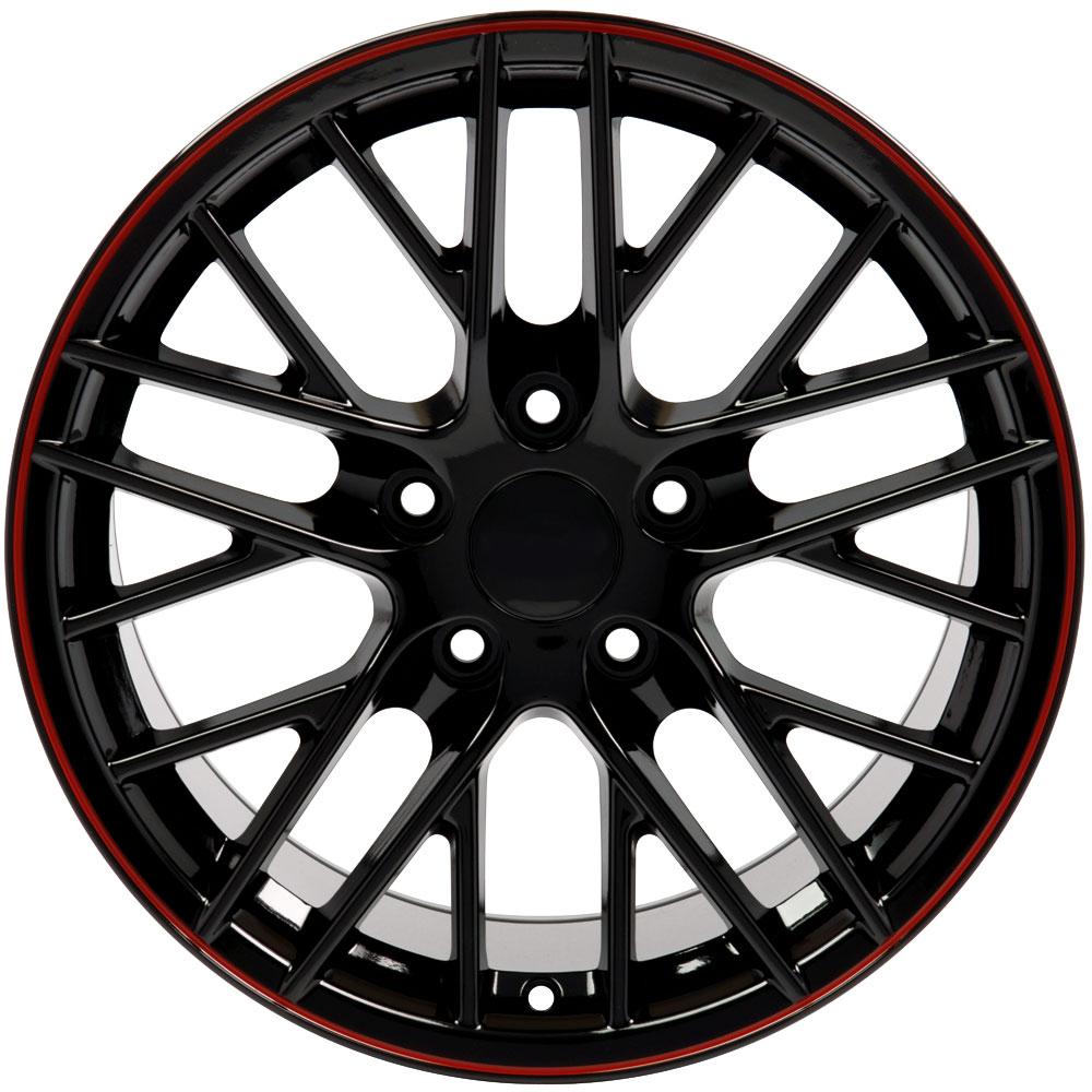 17" Replica Wheel CV08A Fits Chevrolet Corvette - C6 ZR1 Rim 17x9.5 Redline Wheel
