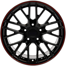 Cargar imagen en el visor de la galería, 17&quot; Replica Wheel CV08A Fits Chevrolet Corvette - C6 ZR1 Rim 17x9.5 Redline Wheel
