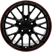 Cargar imagen en el visor de la galería, 17" Replica Wheel CV08A Fits Chevrolet Corvette - C6 ZR1 Rim 17x9.5 Redline Wheel