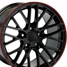 Cargar imagen en el visor de la galería, 17" Replica Wheel CV08A Fits Chevrolet Corvette - C6 ZR1 Rim 17x9.5 Redline Wheel