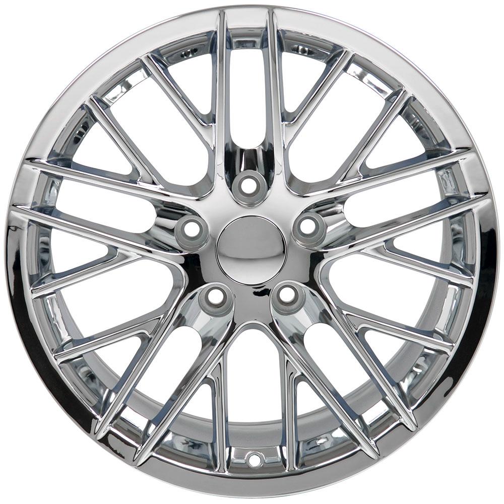 17" Replica Wheel CV08A Fits Chevrolet Corvette - C6 ZR1 Rim 17x9.5 Chrome Wheel