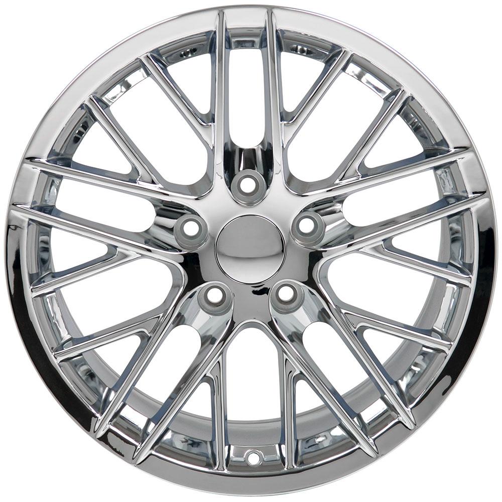18" Replica Wheel CV08A Fits Chevrolet Corvette - C6 ZR1 Rim 18x10.5 Chrome Wheel