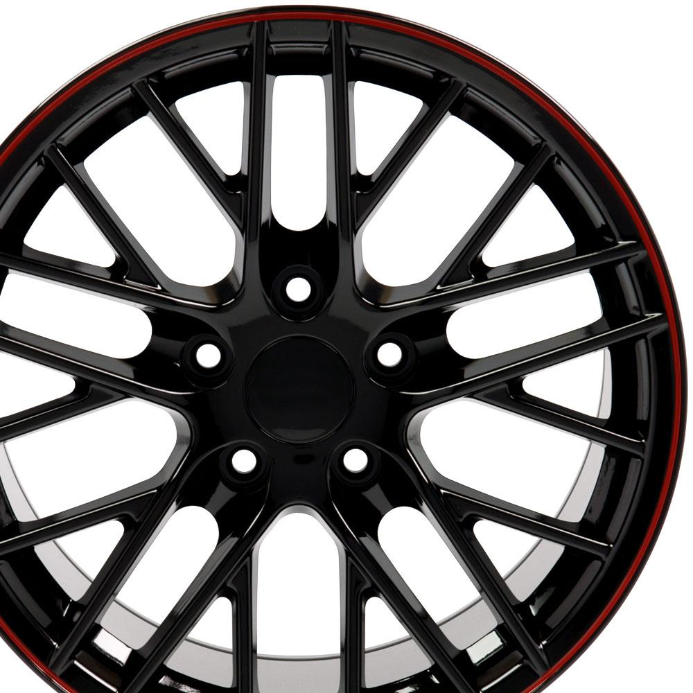 19" Replica Wheel CV08B Fits Chevrolet Corvette - C6 ZR1 Rim 19x10 Redline Wheel