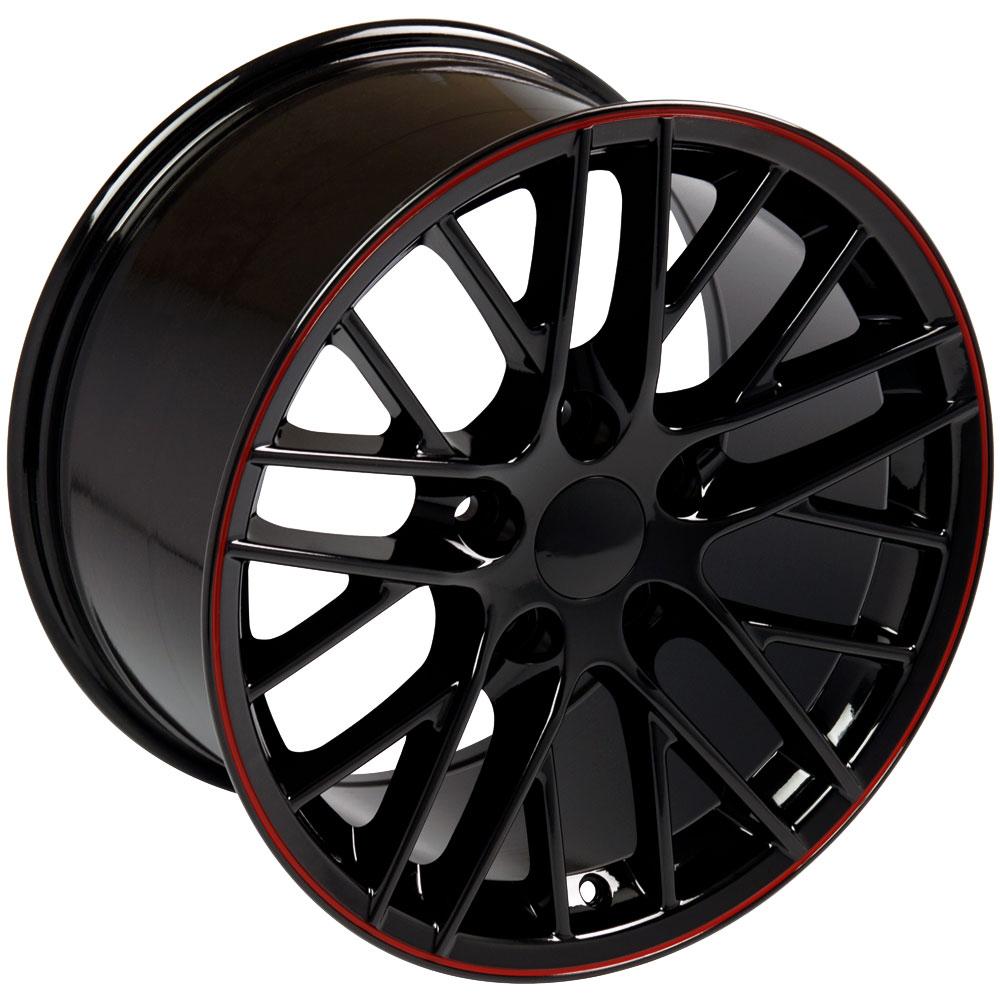 19" Replica Wheel CV08B Fits Chevrolet Corvette - C6 ZR1 Rim 19x10 Redline Wheel