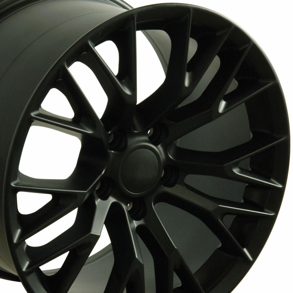 18" Replica Wheel CV22 Fits Chevrolet Corvette - C7 Z06 Rim 18x8.5 Black Wheel