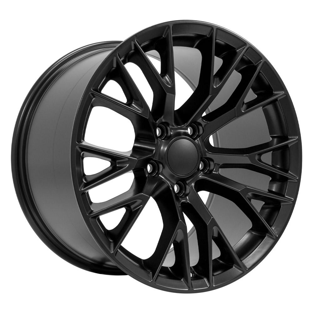 18" Replica Wheel CV22 Fits Chevrolet Corvette - C7 Z06 Rim 18x10.5 Black Wheel
