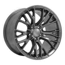 Cargar imagen en el visor de la galería, 19" Replica Wheel CV22 Fits Chevrolet Corvette - C7 Z06 Rim 19x10 Gunmetal Wheel