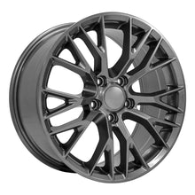 Cargar imagen en el visor de la galería, 18" Replica Wheel CV22 Fits Chevrolet Corvette - C7 Z06 Rim 18x8.5 Gunmetal Wheel