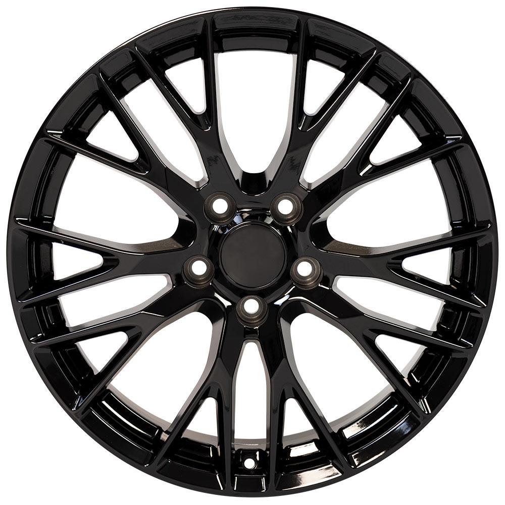 19" Replica Wheel CV22 Fits Chevrolet Corvette - C7 Z06 Rim 19x8.5 Black Wheel