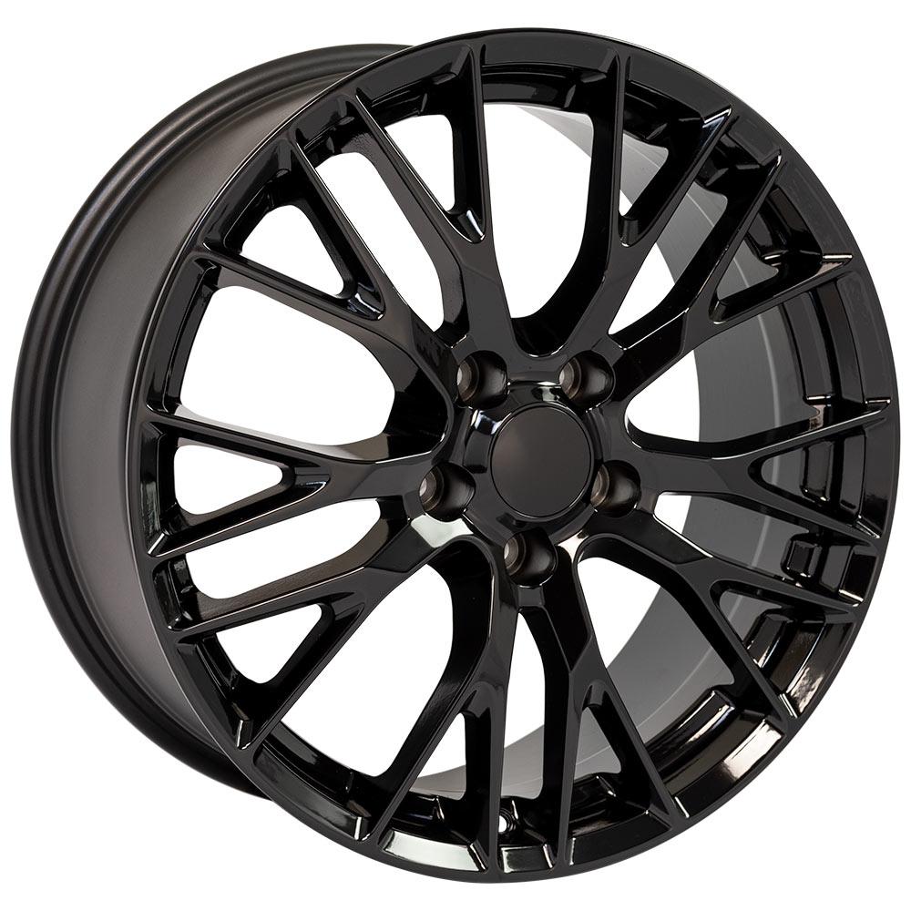 19" Replica Wheel CV22 Fits Chevrolet Corvette - C7 Z06 Rim 19x8.5 Black Wheel