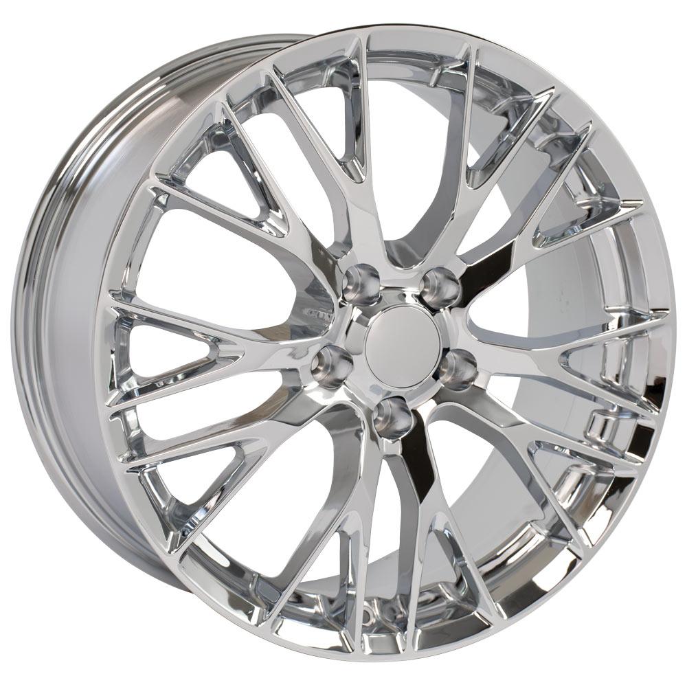 19" Replica Wheel CV22 Fits Chevrolet Corvette - C7 Z06 Rim 19x8.5 Chrome Wheel