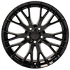 20" Replica Wheel CV22 Fits Chevrolet Corvette - C7 Z06 Rim 20x10 Black Wheel